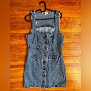 Blue Denim Jeans Mini Dress
